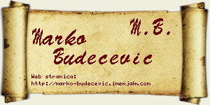 Marko Budečević vizit kartica